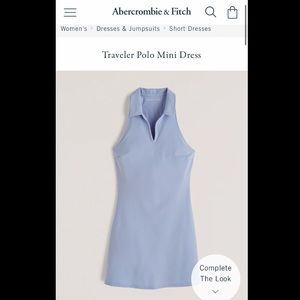 Abercrombie & Fitch Traveler Polo Mini Dress Light Blue Size Medium